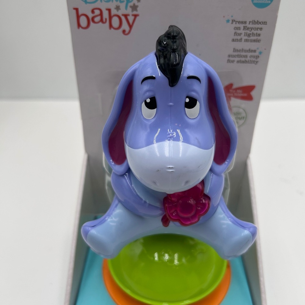 Disney Baby Eeyore High Chair Toy Lights and Music Suction Cup Base 6Month + NEW - Picture 8 of 8